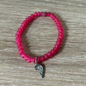Chavez for charity Pink faceted stretch bracelet